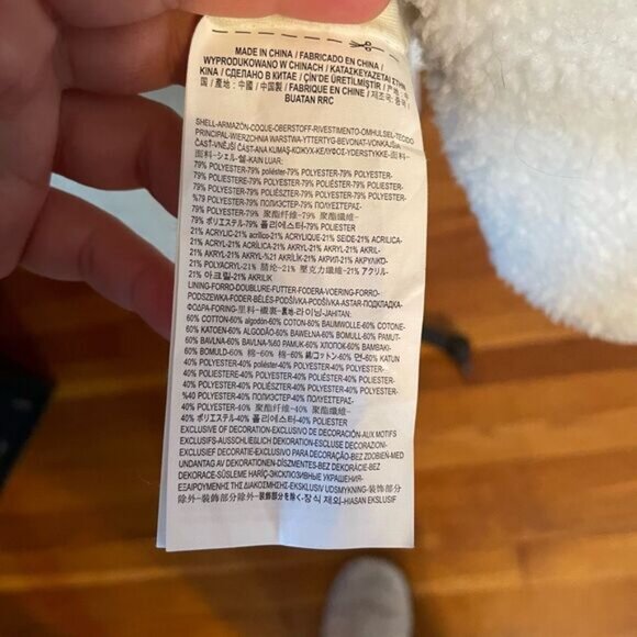 VANS | cream fleece pullover zip sherpa teddy jacket S - Picture 7 of 8